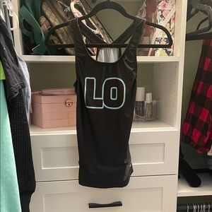 Black Tank Top with Blue LO Logo